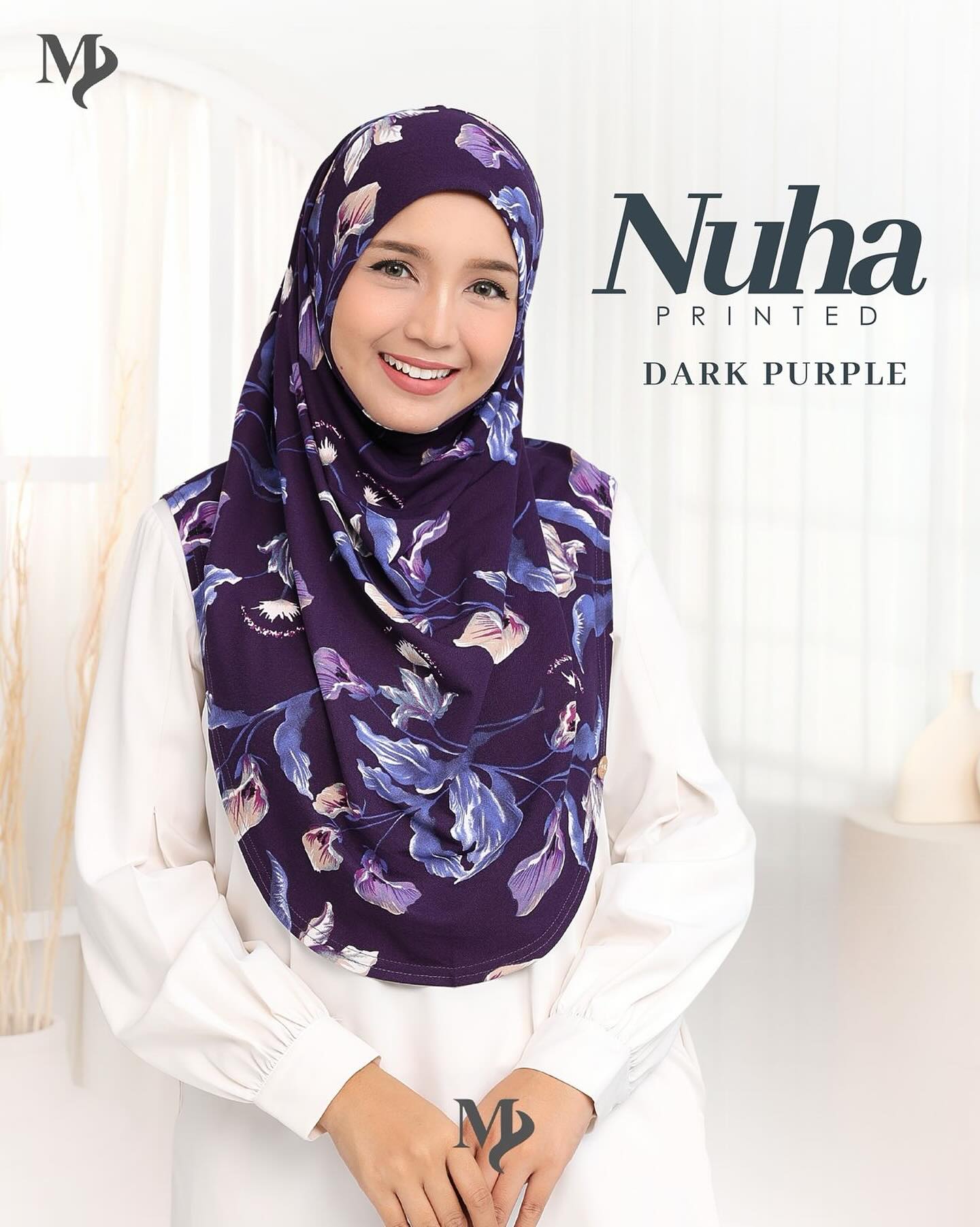 NUHA PRINTED - DARK PURPLE