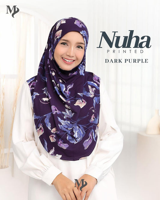 NUHA PRINTED - DARK PURPLE