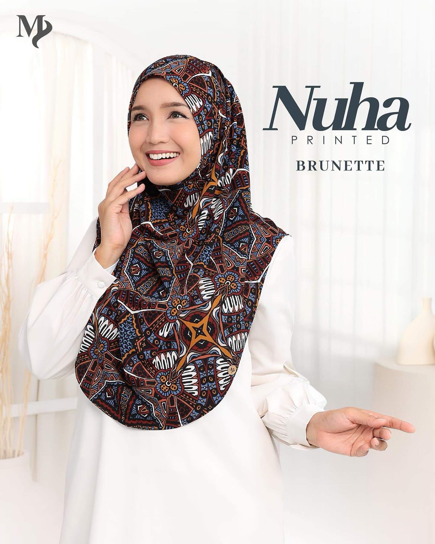 NUHA PRINTED - BRUNETTE