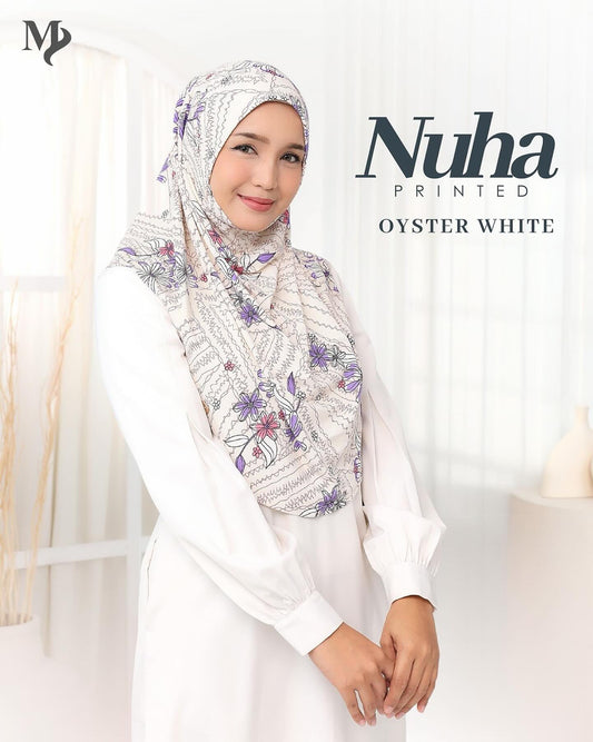 NUHA PRINTED - OYSTER WHITE
