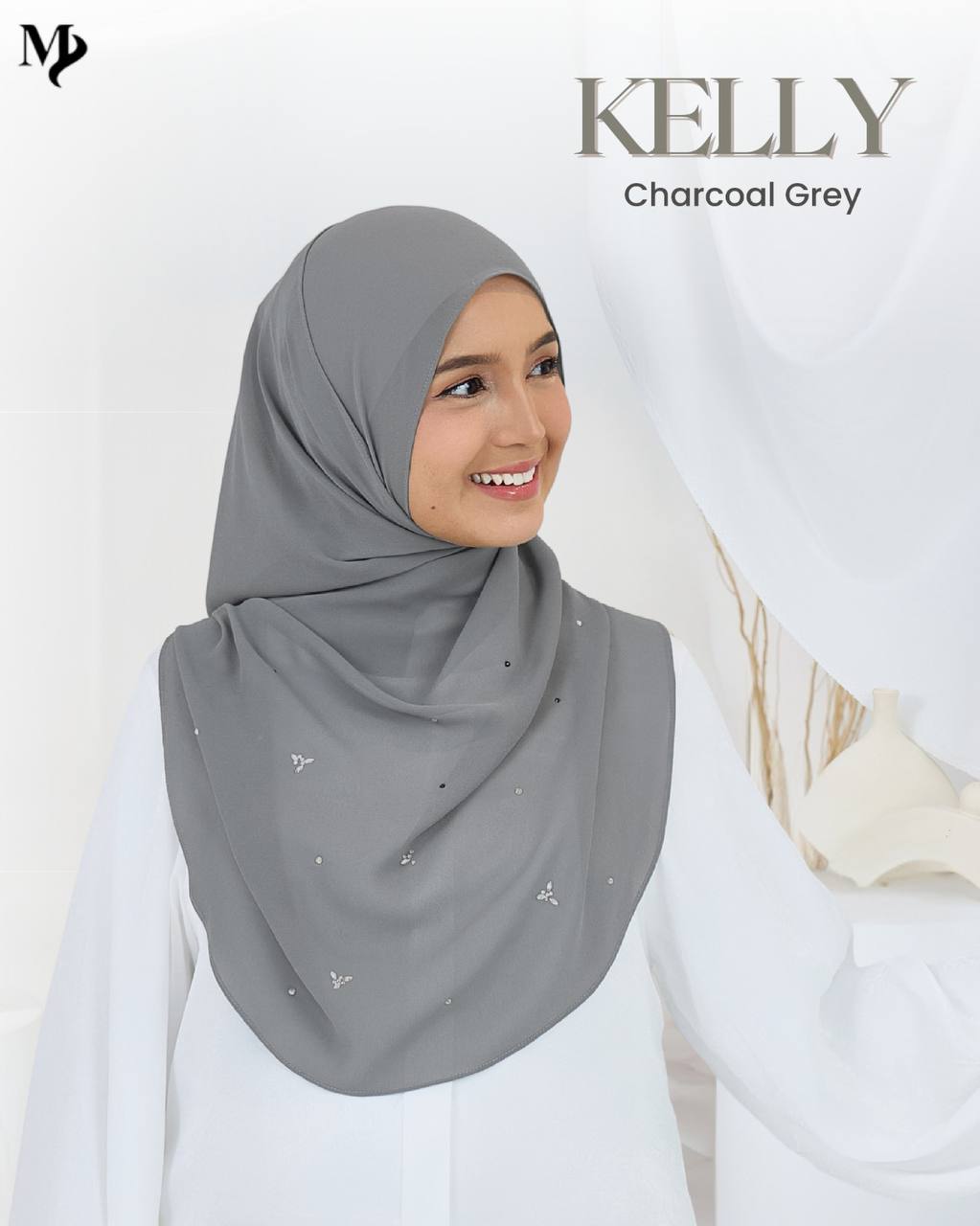 Shawl Kelly - Charcoal Grey