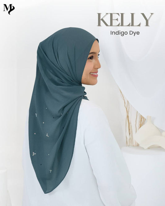 Shawl Kelly - Indigo Dye