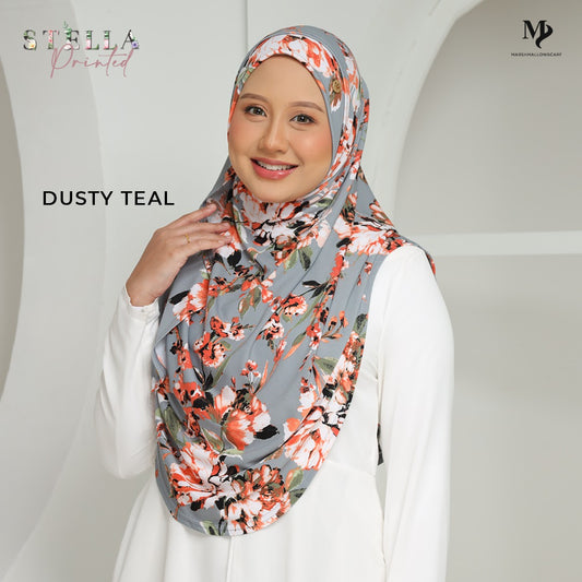 STELLA PRINTED - DUSTY TEAL