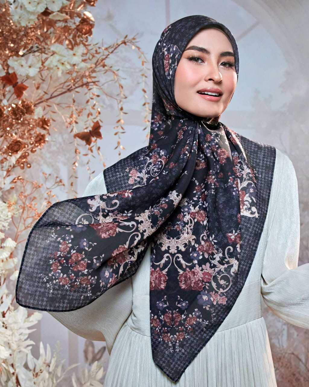 TUDUNG RUFFLE - WHIMSY | MIDNIGHT