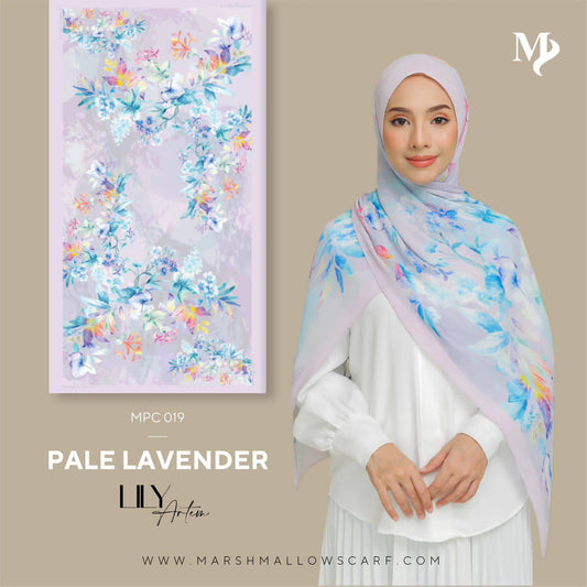 LILY PLEATED SHAWL - PALE LAVENDER