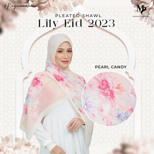 LILY PLEATED SHAWL - PEARL CANDY
