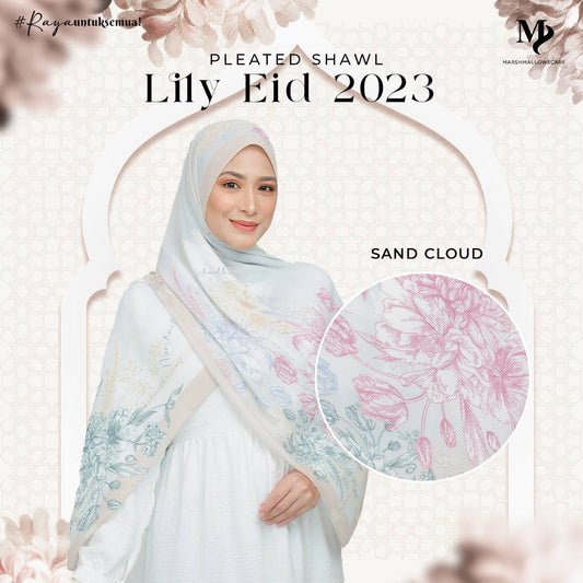 LILY PLEATED SHAWL - SAND CLOUD