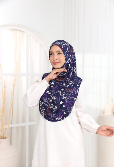 NUHA PRINTED - DEEP BLUE