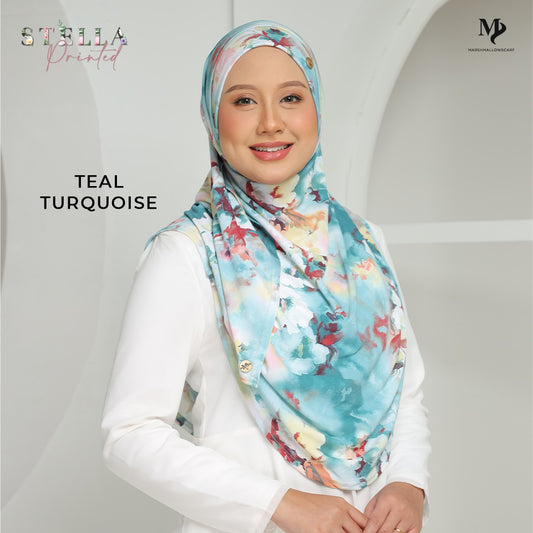 STELLA PRINTED - TEAL TURQOUISE