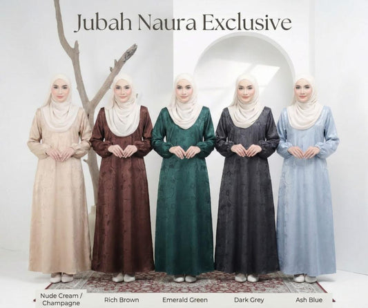 Jubah Naura - Emerald Green