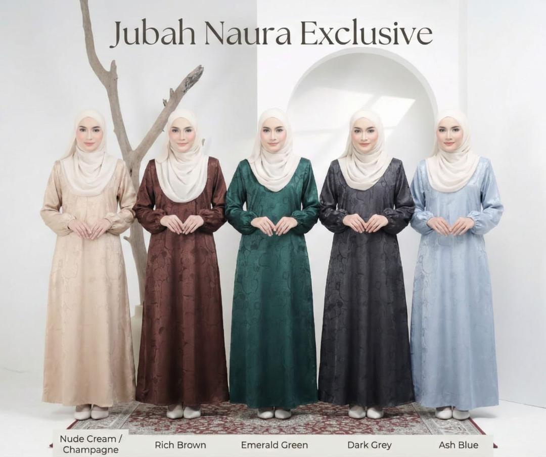 Jubah Naura - Light Ash Blue