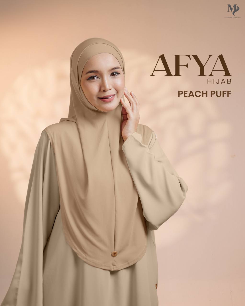 AFYA HIJAB - PEACH PUFF