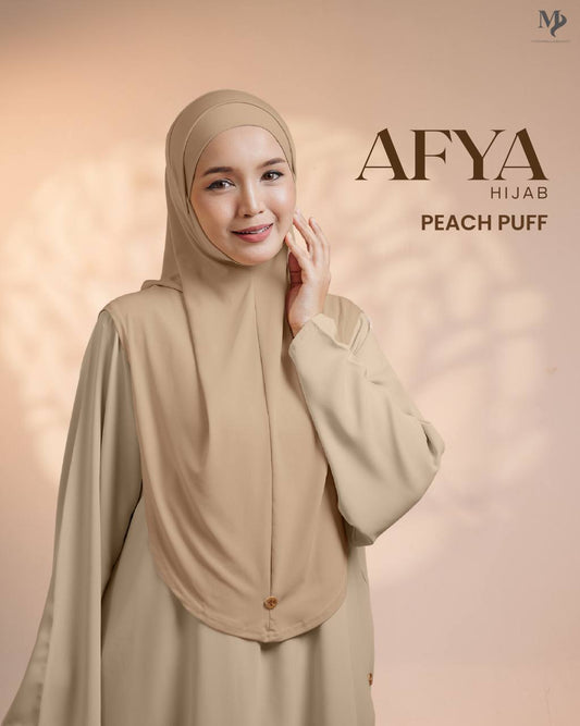 AFYA HIJAB - PEACH PUFF
